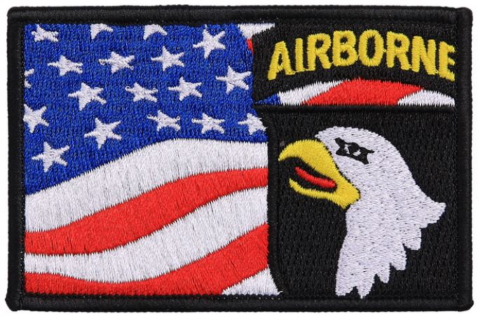 Aufkleber Klett-Patch - 101st Airborne Division Screaming Eagles 