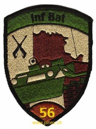Bild von Inf Bat 56 Infanterie Badge braun, mit Klett