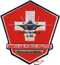 Bild von F-35A Lightning II "Breaking Barriers" Schweizer Luftwaffe Abzeichen Patch