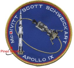Bild von Apollo 9 Commemorative Mission Abzeichen Patch mit Goldrand
