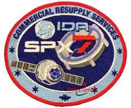 Bild von CRS SpaceX 7 Commercial Resupply Service NASA Abzeichen Patch