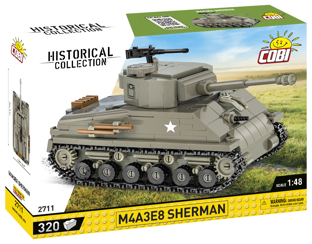 Image de COBI 2711 Sherman M4 A3E8  Panzer US Army WWII Historical Collection Baustein Set