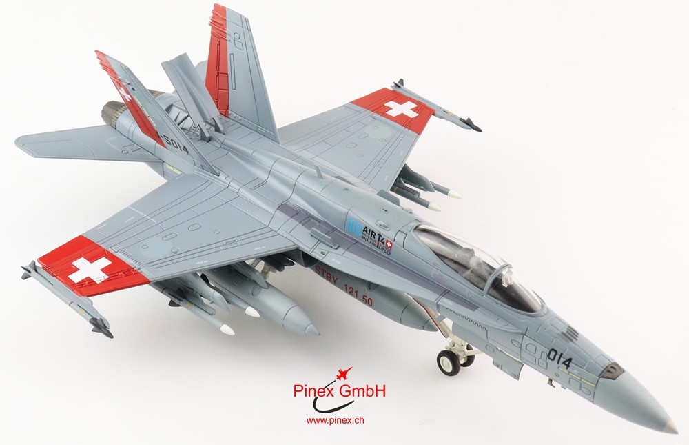 Bild von F/A-18C Hornet Swiss Air Force  J-5014 Air 14 Payerne Air Show 2014. Hobby Master Modell im Massstab 1:72, HA3572.