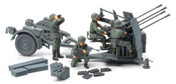 Bild von Tamiya Deutsche Flak Vierling 38 20mm Modellbau Set 1:48 Military Miniature Set No. 54