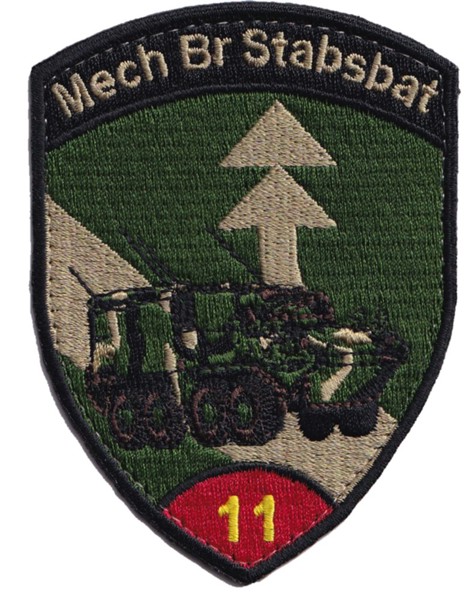 Bild von Mech Br Stabsbat 11 rot Badge mit Klett 
