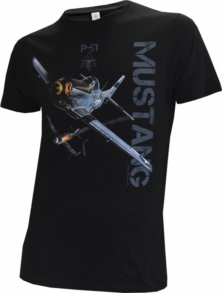 Bild von P-51 Mustang Dogfight Skywear T-Shirt schwarz