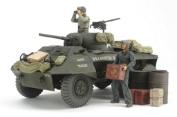 Bild von Tamiya M8 light armoured car Greyhound Panzerjäger Modellbau Set 1:35 US Army WWII
