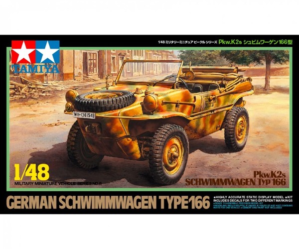 Bild von Tamiya Deutsche Wehrmacht Schwimmwagen Typ 166 WWII Modellbau Set 1:48