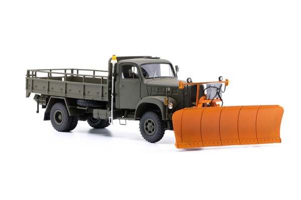 Bild von Berna 2VM LKW mit Räumschild Schweizer Militär Fahrzeug Kunststoff Fertigmodell ACE Collectors 1:43