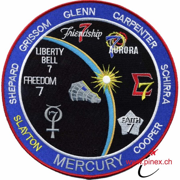 Bild von Mercury Commemorative Patch Large Abzeichen Mercury Programm