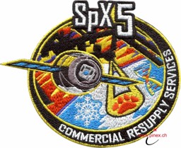 Bild von CRS SpaceX 5 SpX5 Commercial Resupply Service NASA Abzeichen Patch