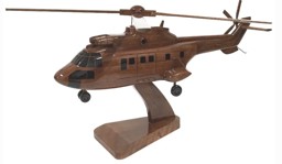 Bild von Super Puma AS-332 Helikopter Holzmodell