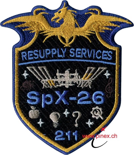 Bild von SpaceX 26 CRS Commercial Resupply Services NASA Abzeichen Patch