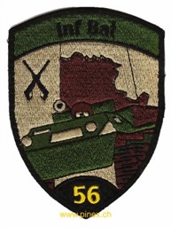 Bild von Inf Bat 56 Infanterie-Bataillon 56 schwarz mit Klett, Armee Badge