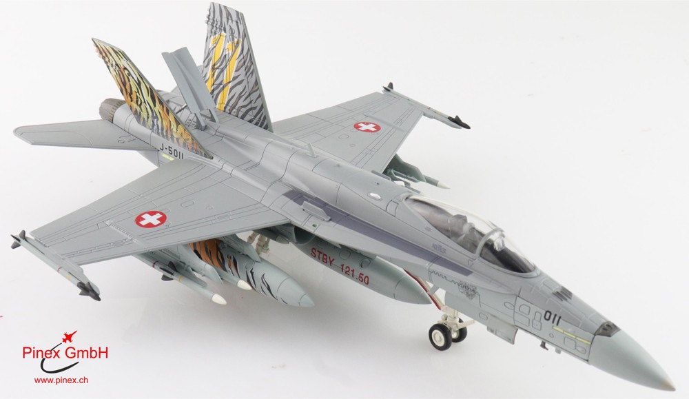 Picture of F/A-18 Hornet Squadron 11 Tiger Meet Design Hobbymaster die cast airplane 1:72 HA3597