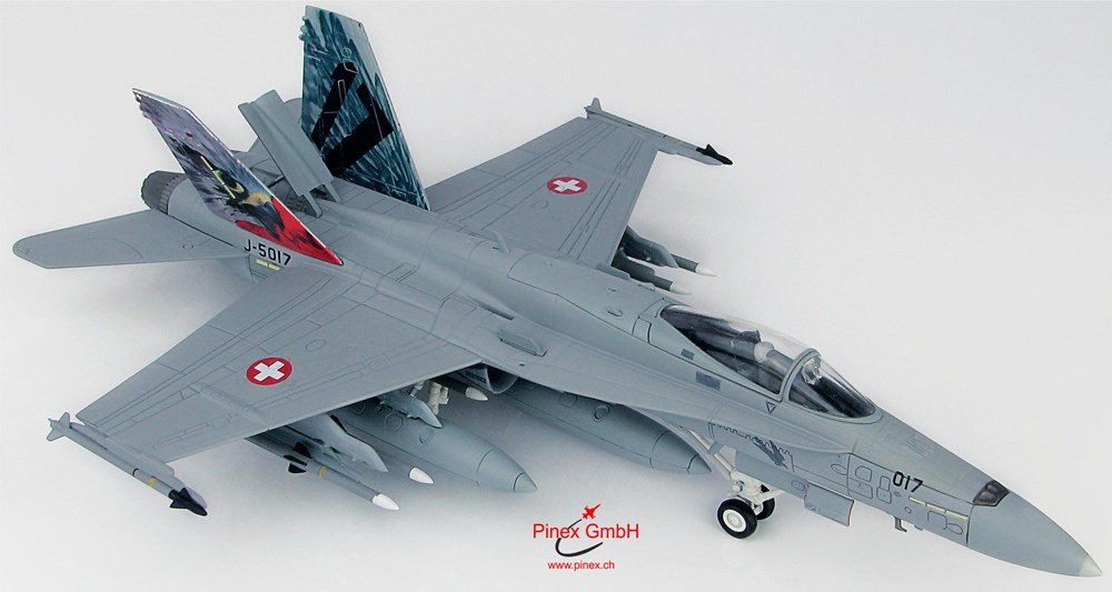 Immagine di Staffel 17 F/A-18 Hornet Metallmodell 1:72. Sonderlackierung Fliegerstaffel 17 Hobby Master HA3599