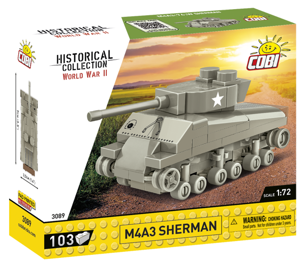 Immagine di Sherman M4A3 US Army Panzer WWII Historical Collection Baustein Set COBI 3089