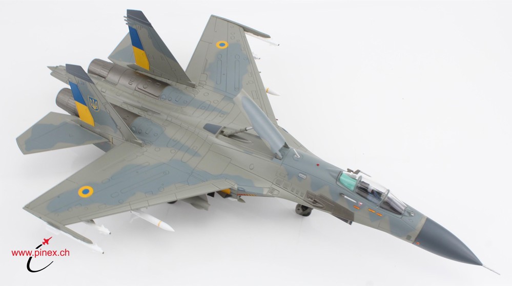 Picture of Suchoi Su-27 "Compass Ghost Grey Scheme" Ukrainian Air Force 2023 (with AGM-88 missiles) Hobbymaster HA6021
