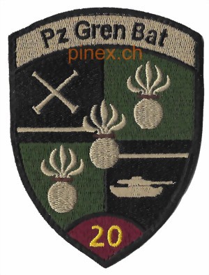 Immagine di Panzergrenadier Bataillon 20 weinrot mit Klett