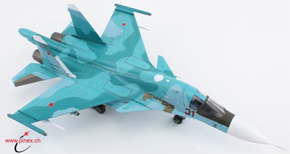 Immagine di Suchoi Su-34 Fighter Bomber "Battle of Kyiv" Red 31 März 2022 Hobby Master Modell HA6308
