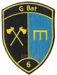 Bild von G Bat 6 Genie Bataillon 6 schwarz ohne Klett Badge