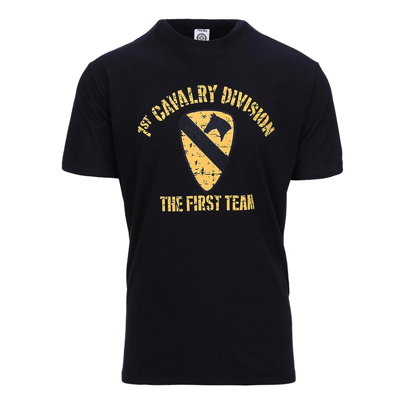 Bild von 1st Cavalry T-Shirt schwarz "the first team"
