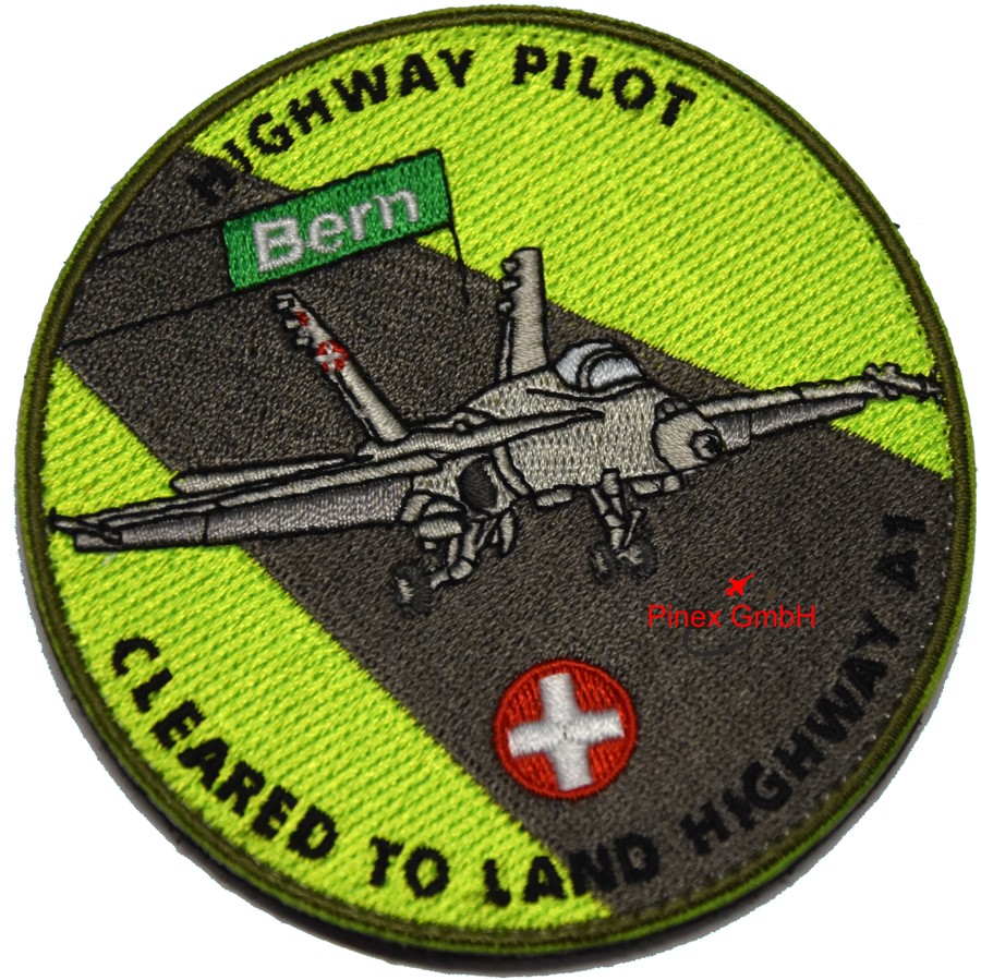 Image de F/A-18 Hornet Badge Forces aériennes suisses, we own the sky