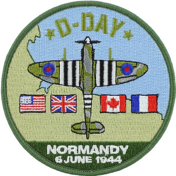 Bild von Spitfire D-Day Normandy 1944 WWII US Air Force Abzeichen Patch