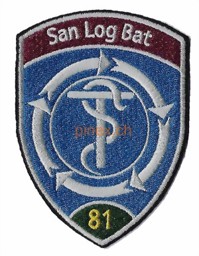 Bild von San Log Bat 81 grün  - Badge dunkelblau