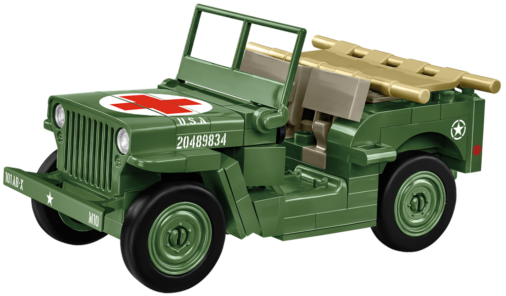 Bild von Willys MB Jeep Medical Fahrzeug Historical Collection WWII US Army COBI 2295 VORVERKAUF Lieferung Ende KW24