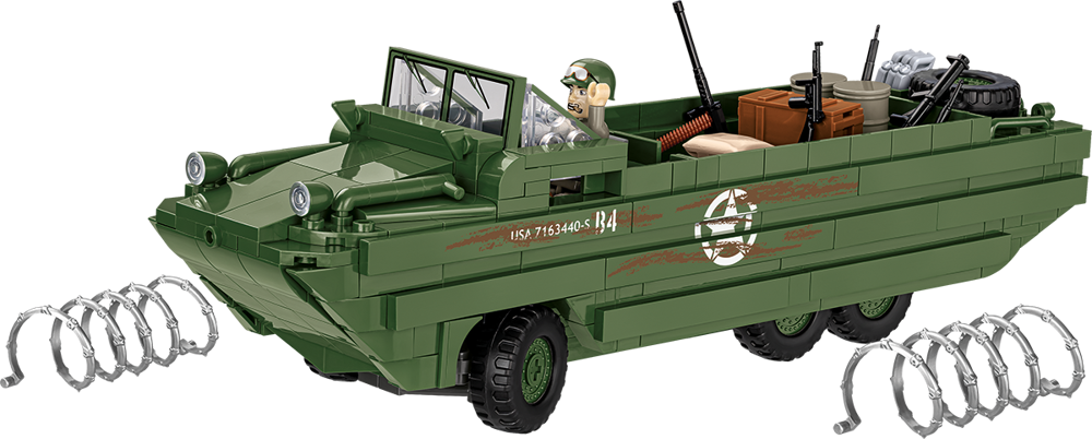Immagine di GMC DUKW Amphibienfahrzeug US Army Baustein Set Historical Collection WW2 Cobi 3110