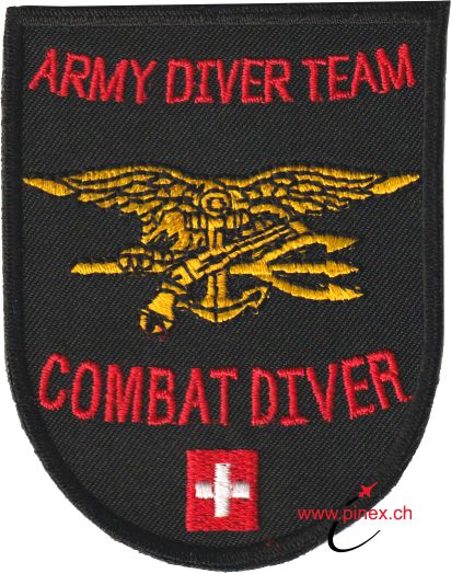 Bild von Swiss Army Diver Team "Combat Diver" Schweizer Armee Kosovo-Einsatz Abzeichen mit Klett