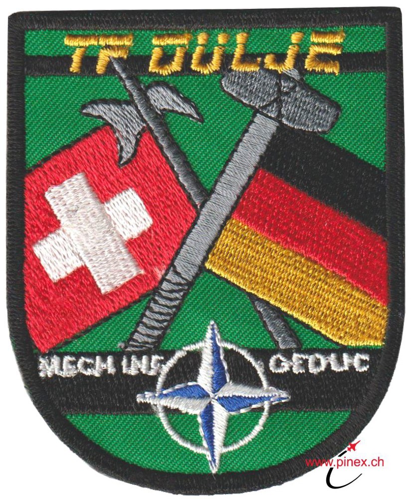 Immagine di KFOR TF Dulje (Taskforce) GEDUC Mech Inf Schweizer Armee KFOR Abzeichen mit Klett