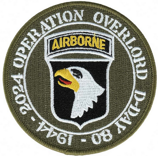 Immagine di 101st Airborne Operation Overlord 80 Jahre D-Day 6 June 1944-2024 Aufnäher Abzeichen