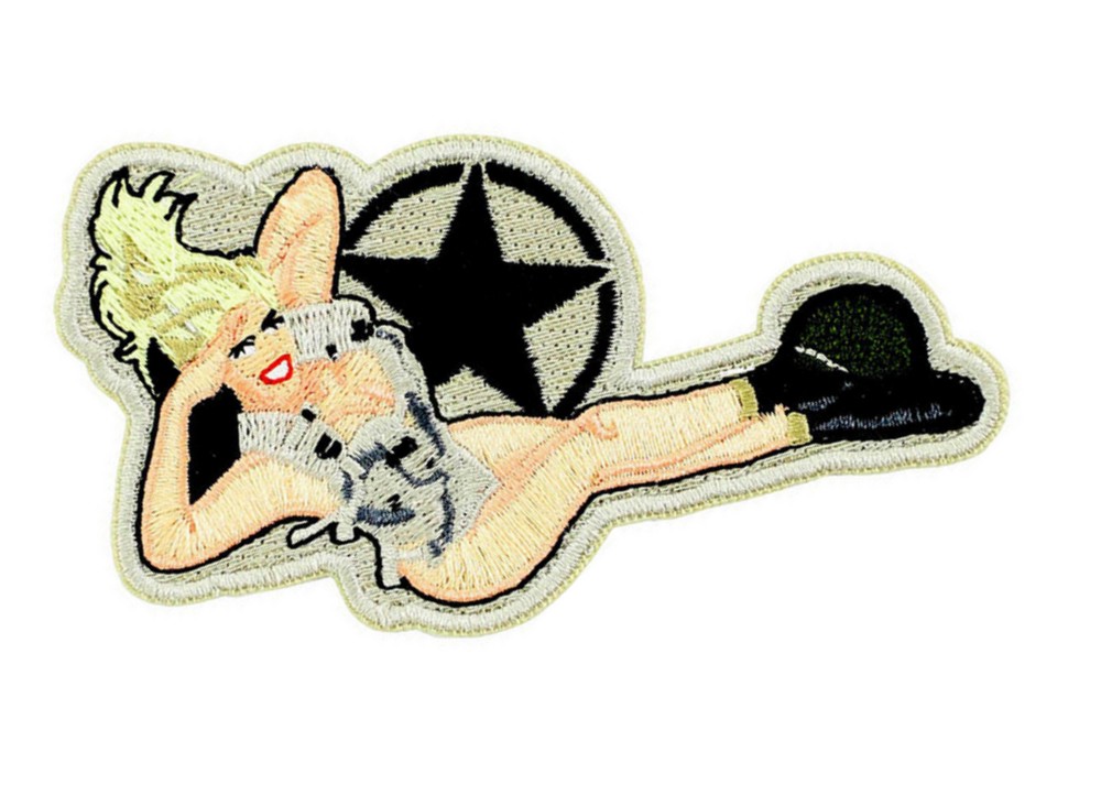 Image de Pin Up Girl Allied Star WWII Abzeichen Badge Patch