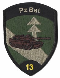 Bild von Pz Bat 13 Panzer Bataillon 13 schwarz mit Klett
