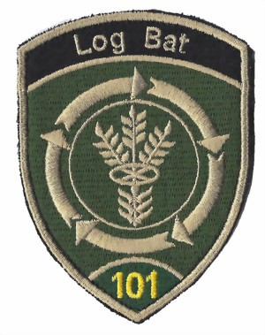 Image de Log Bat 101 Logistik Bataillon grün Abzeichen mit Klett