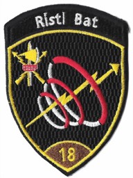 Bild von Ristl Bat 18 braun Richtstrahl Bataillon Abzeichen ohne Klett