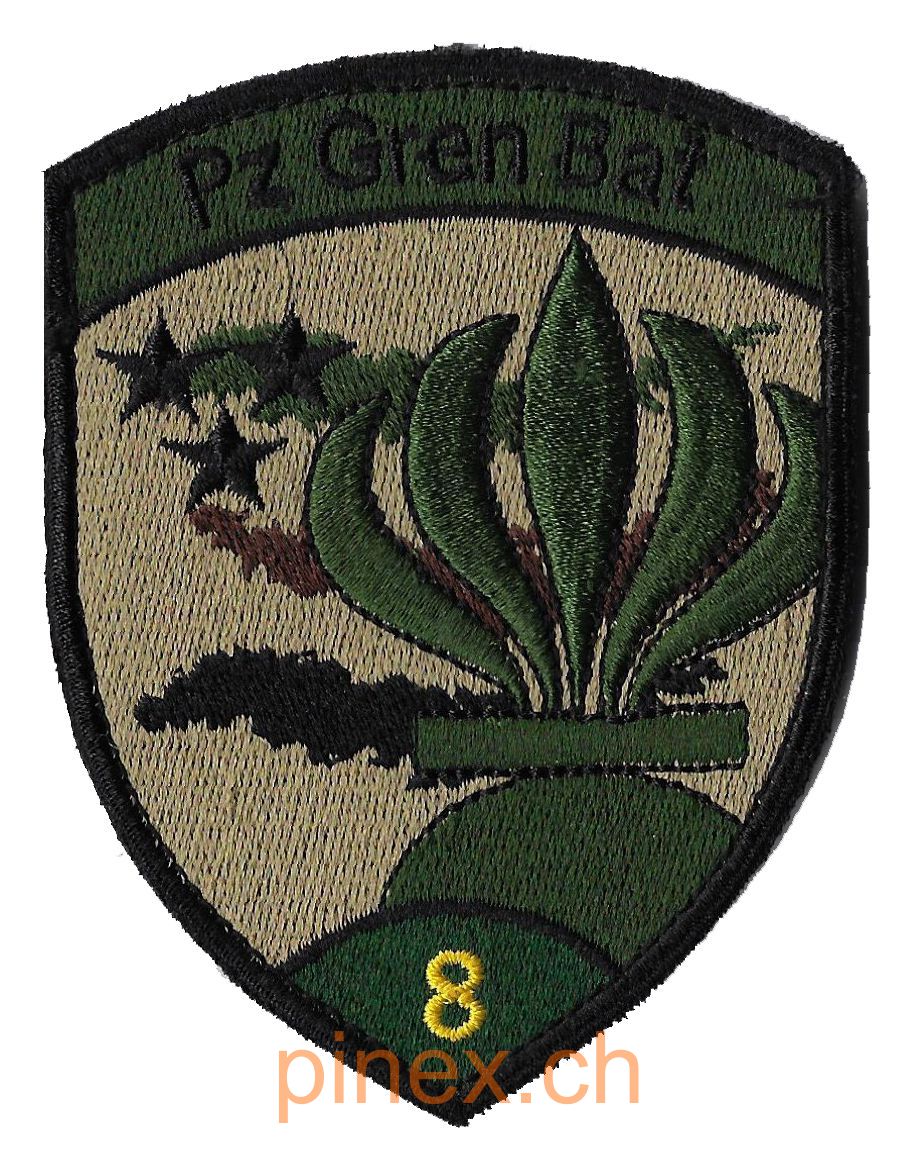 Bild von Pz Gren Bat 8 grün mit Klett Badge