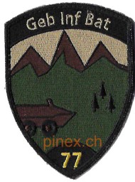 Image de Bataillon d'infanterie de montagne 77 noir avec velcro