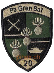Bild von Panzer Grenadier Bataillon 20 gold mit Klett