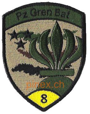 Image de Panzer Grenadier Bat 8 gelb mit Klett 
