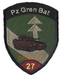 Bild von Badge Panzer Grenadier Bat 27 violett mit Klett