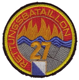 Bild von Badge Rettungsbataillon 27 gelb 