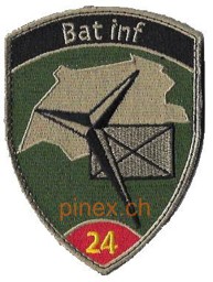Bild von Bat Inf 24 rot Infanterieabzeichen mit Klett
