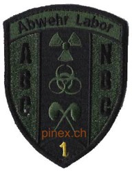 Bild von  Abwehr Labor 1 schwarz Badge mit Klett