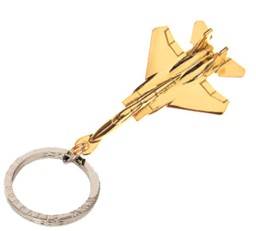 Bild von F15 Eagle Schlüsselanhänger Gold