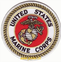 Bild von US Marine Corps Logo weiss/gelb/rot
