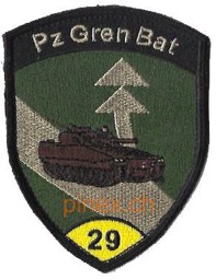 Bild von Pz Gren Bat 29 gelb Panzergrenadierabzeichen mit Klett