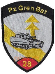 Bild von Panzergrenadier Bat 28 rot ohne Klett